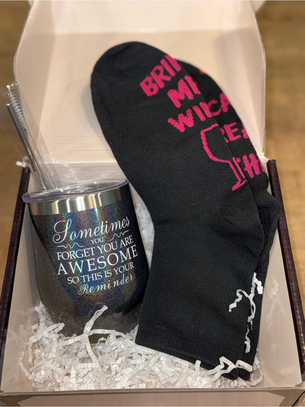 Wine Tumbler & Socks